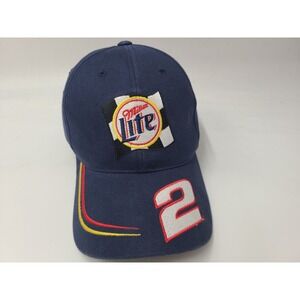 Vintage Rusty Wallace #2 Miller Lite Chase Strapback Adjustable Hat Cap NASCAR